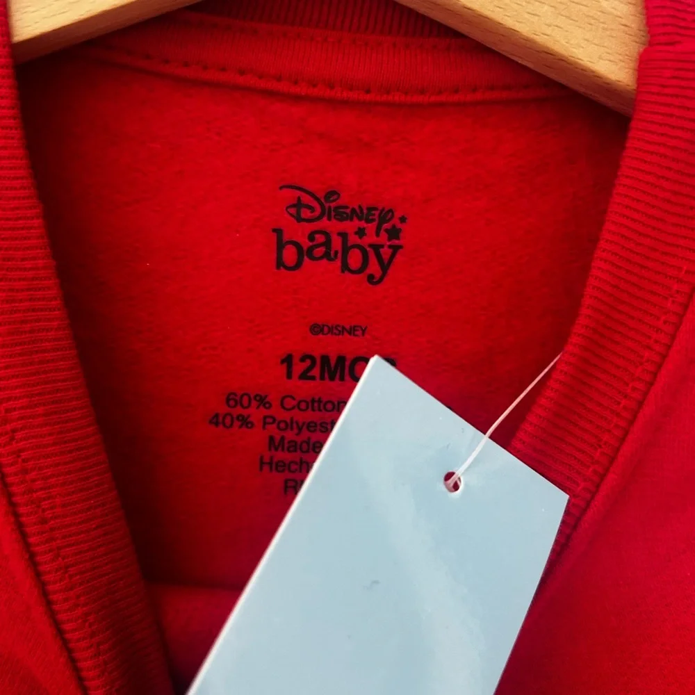 ⭐️ NEW Disney Baby 12 Months Red Christmas Matching Set